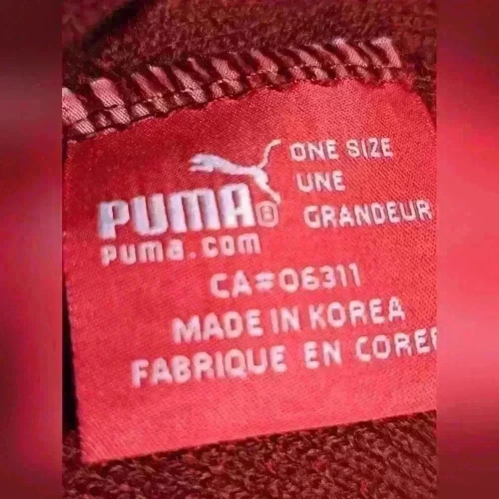 Puma Red Beanie with Pompom - Picture 5 of 8